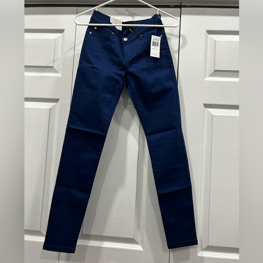 Celebrity Pink Jayden Skinny Short Inseam Dark Blue Pants